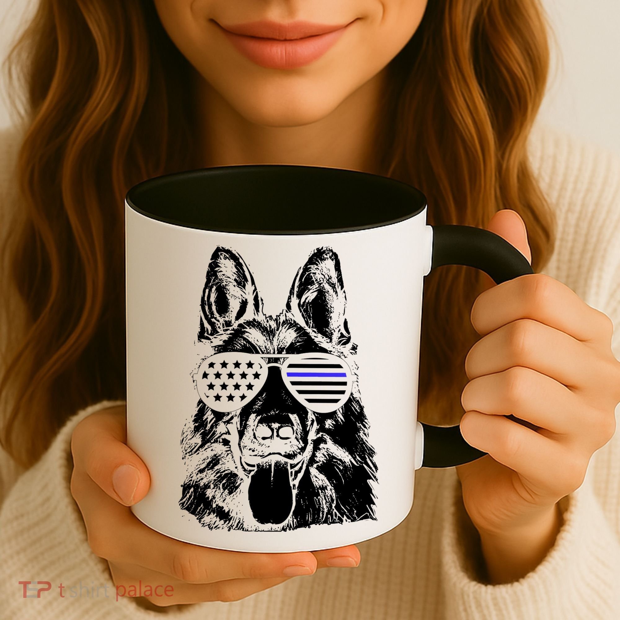 German Shepherd Police Flag Coffee Mug