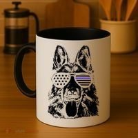 German Shepherd Police Flag Coffee Mug thumb 4