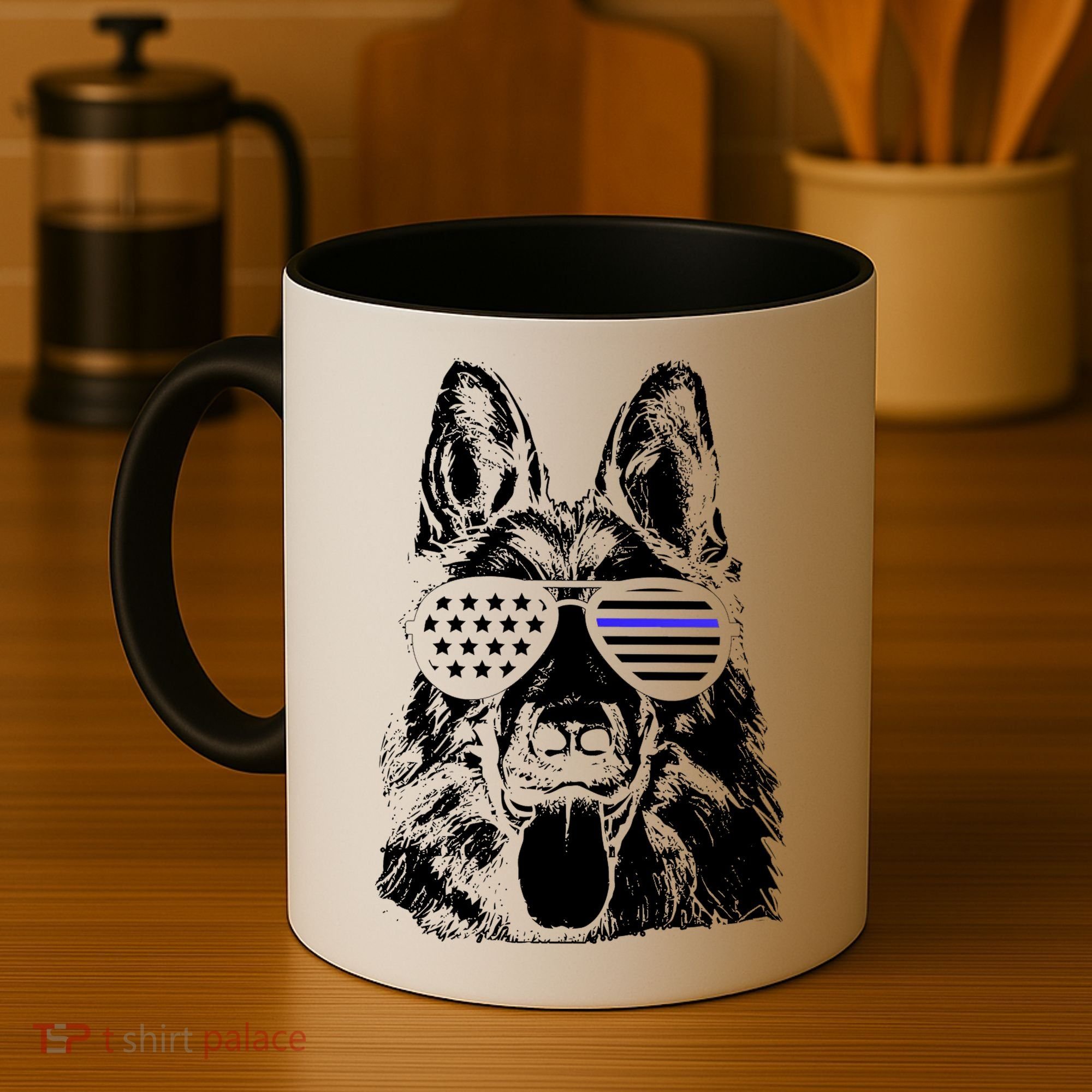 German Shepherd Police Flag Coffee Mug