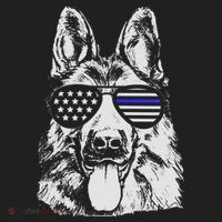 German Shepherd Police Flag Tumbler thumb 3