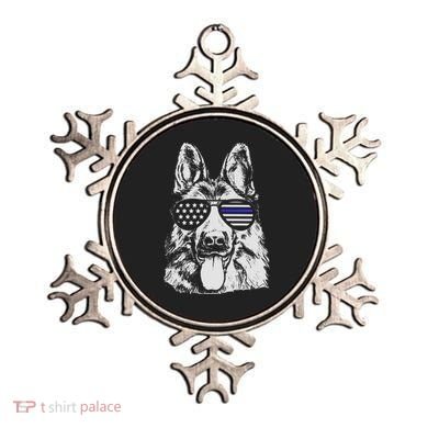 German Shepherd Police Flag Ornament