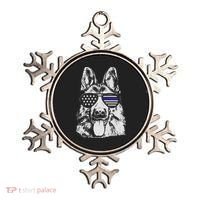 German Shepherd Police Flag Ornament thumb 0