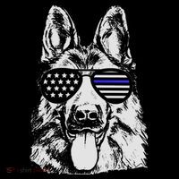 German Shepherd Police Flag Ornament thumb 1