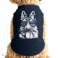 German Shepherd Police Flag Doggie Tank thumb 0