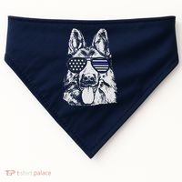 German Shepherd Police Flag USA-Made Doggie Bandana thumb 0