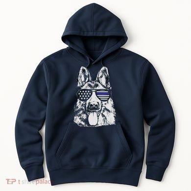 German Shepherd Police Flag Hoodie