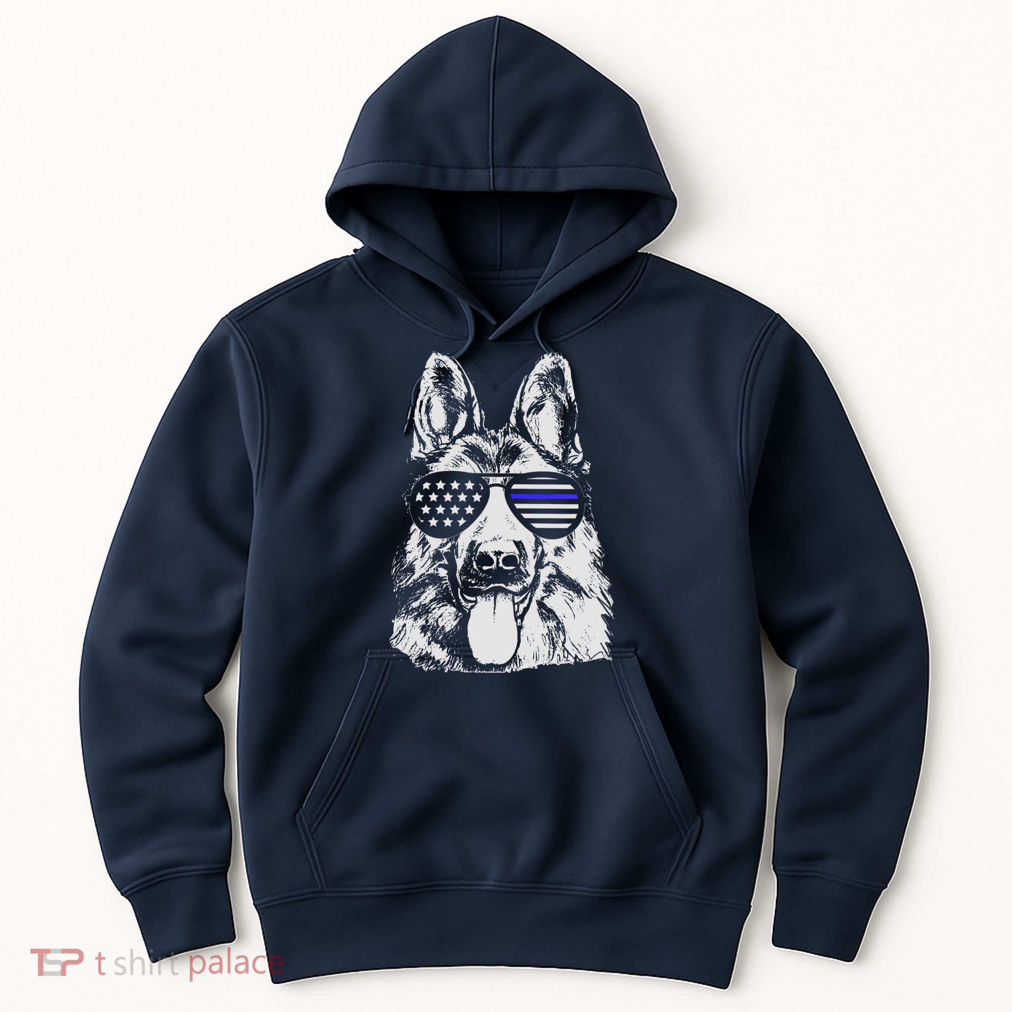 German Shepherd Police Flag Hoodie