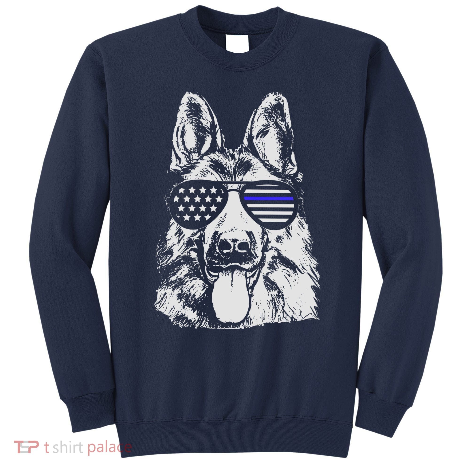 German Shepherd Police Flag Sweatshirt
