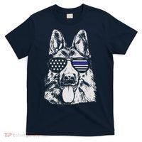 German Shepherd Police Flag T-Shirt thumb 0