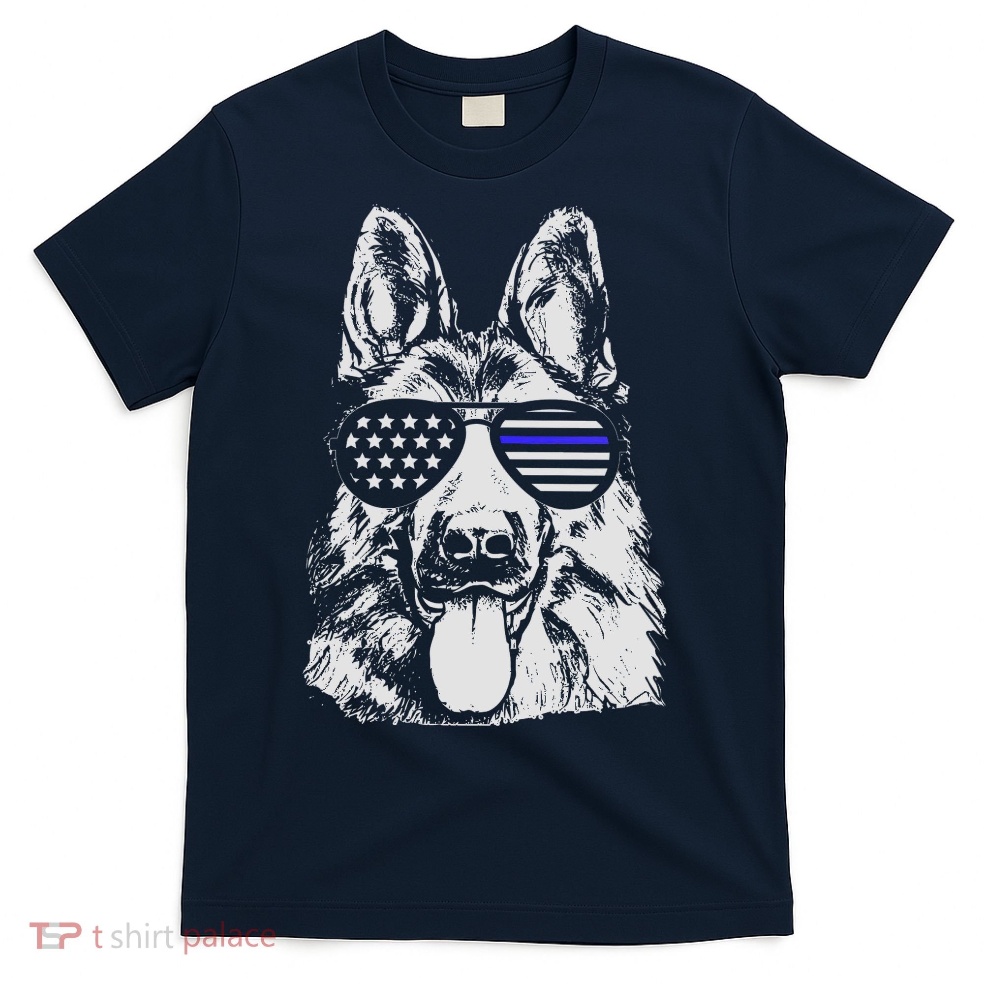German Shepherd Police Flag T-Shirt