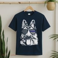 German Shepherd Police Flag T-Shirt thumb 2
