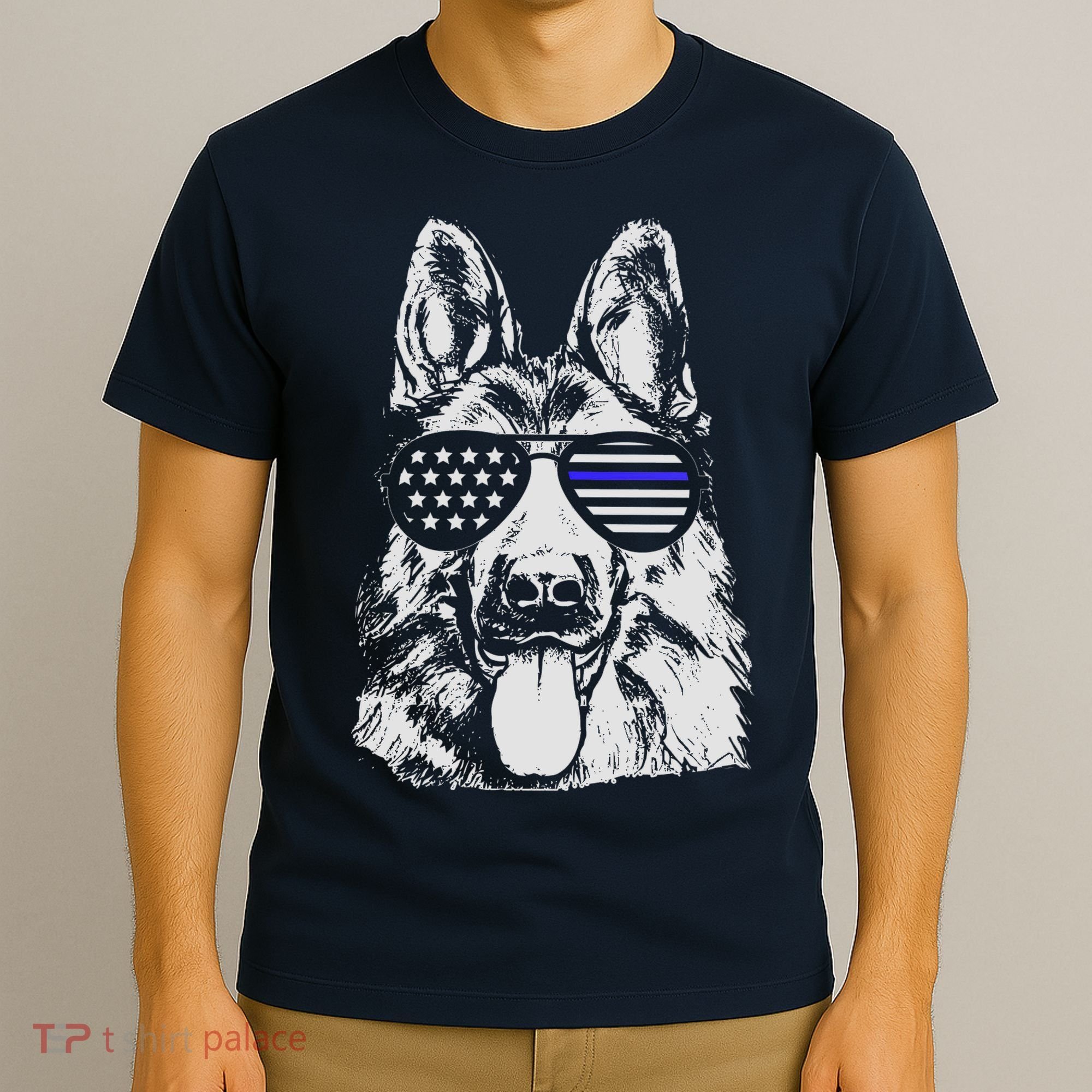 German Shepherd Police Flag T-Shirt