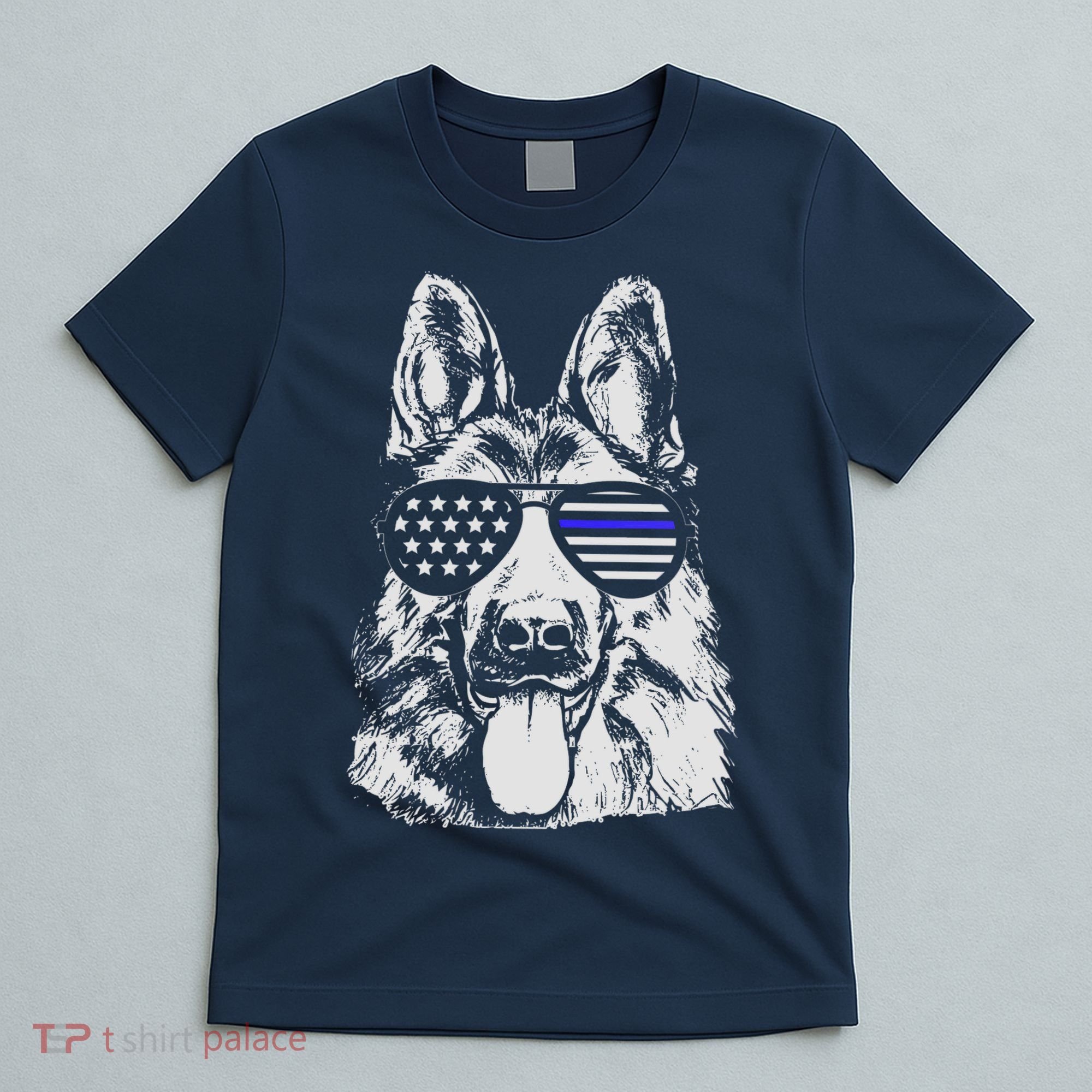 German Shepherd Police Flag T-Shirt