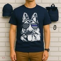 German Shepherd Police Flag T-Shirt thumb 6