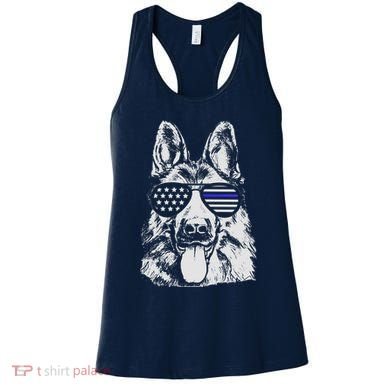 German Shepherd Police Flag Women's Tank Top