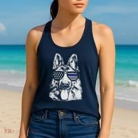 German Shepherd Police Flag Women's Tank Top thumb 2