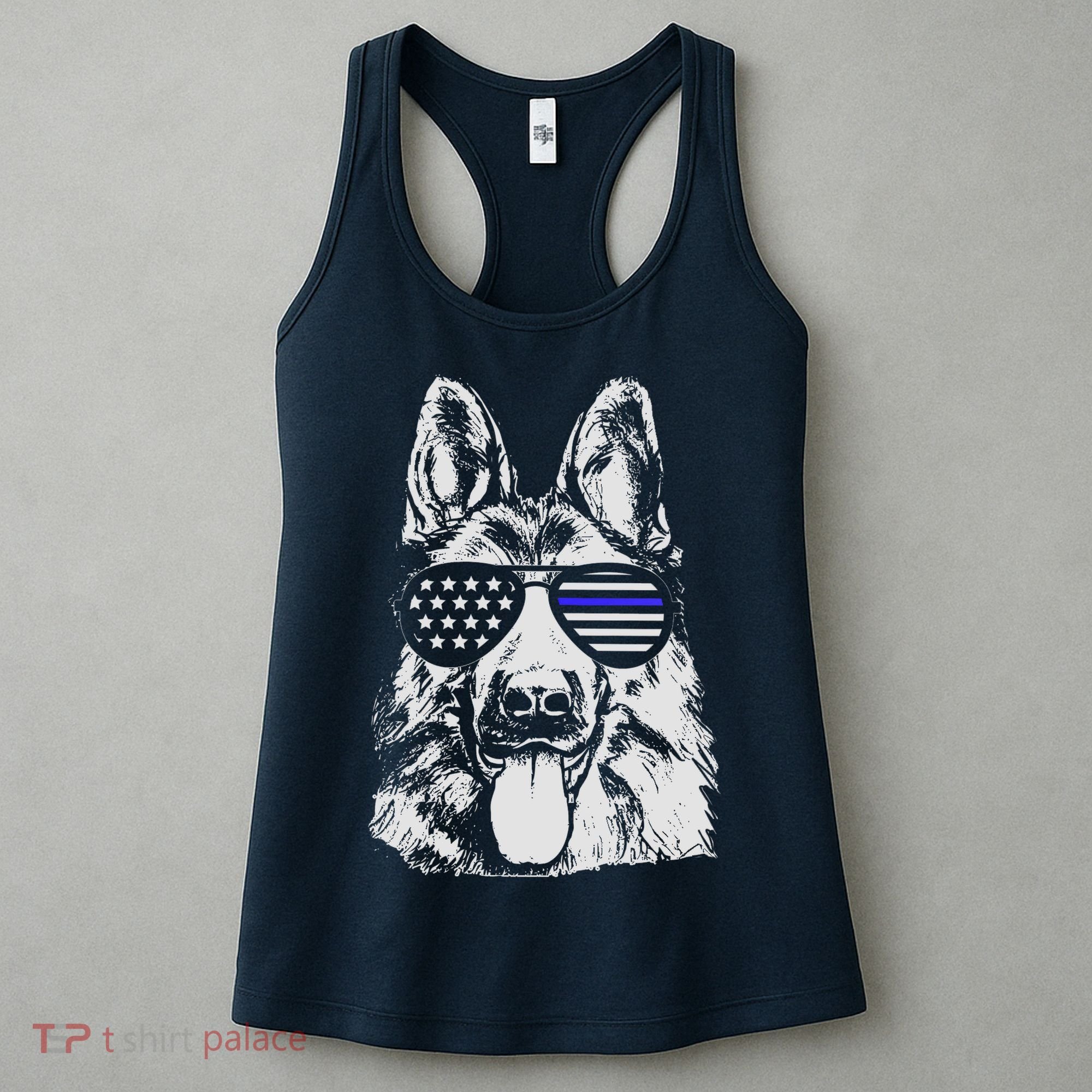 German Shepherd Police Flag Women's Tank Top