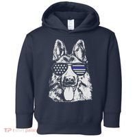 German Shepherd Police Flag Toddler Hoodie thumb 0