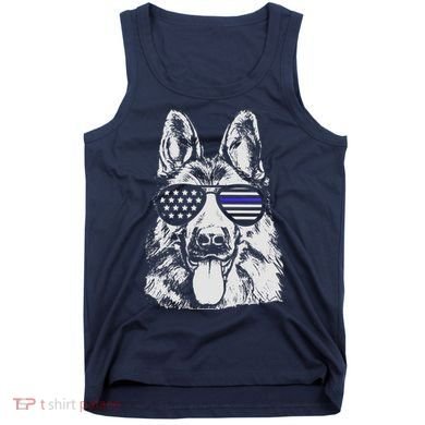 German Shepherd Police Flag Tank Top