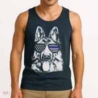 German Shepherd Police Flag Tank Top thumb 3