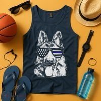 German Shepherd Police Flag Tank Top thumb 4