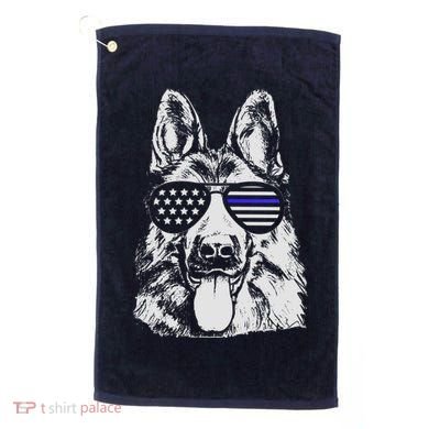 German Shepherd Police Flag Golf Towel