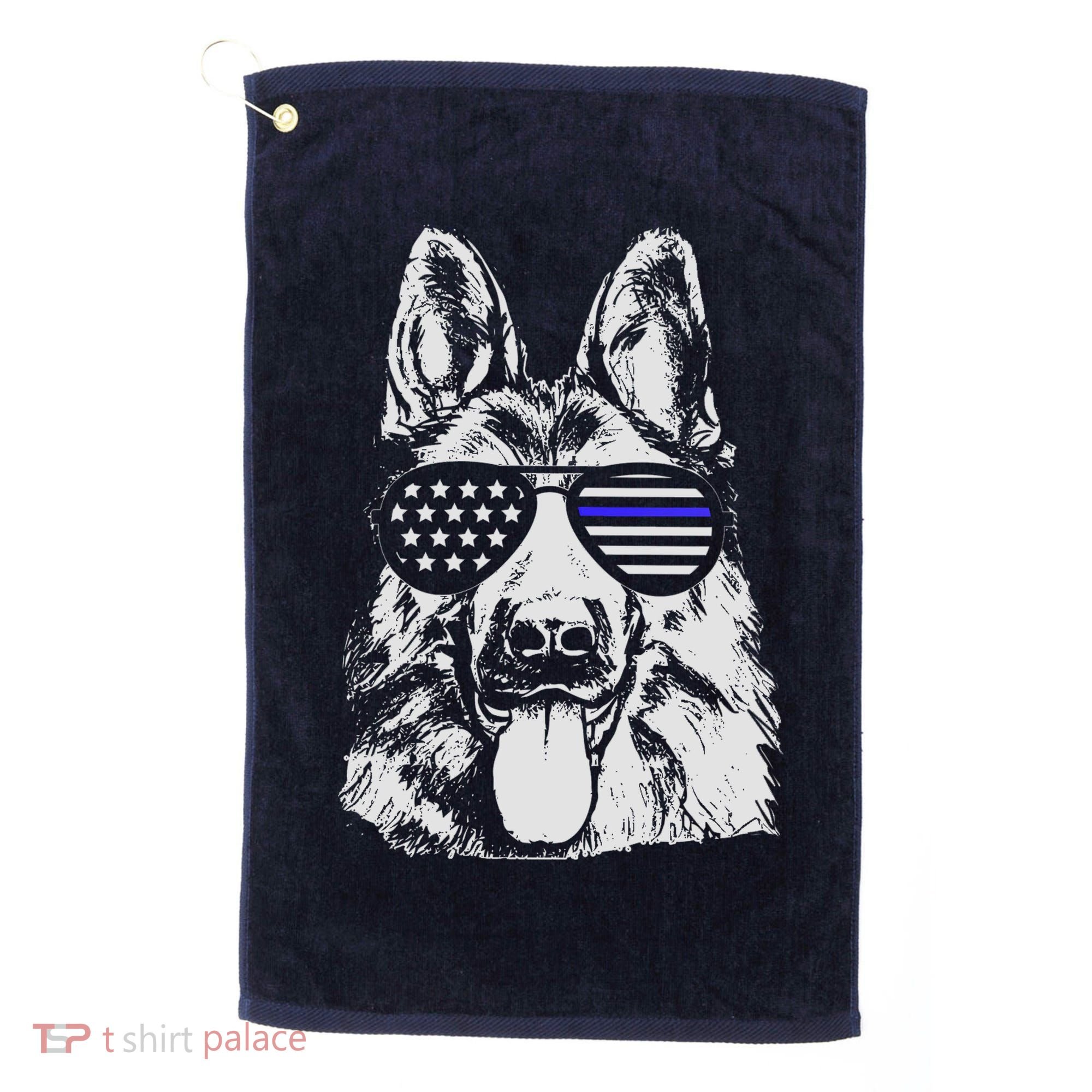 German Shepherd Police Flag Golf Towel
