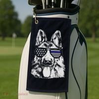 German Shepherd Police Flag Golf Towel thumb 2