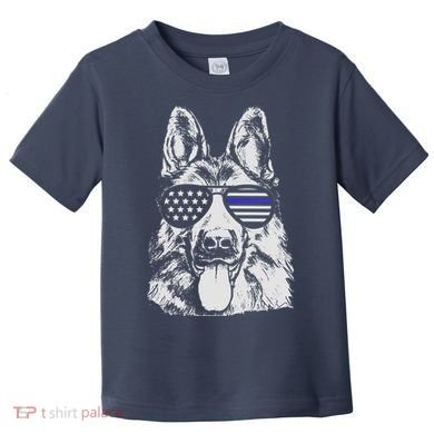 German Shepherd Police Flag Toddler T-Shirt