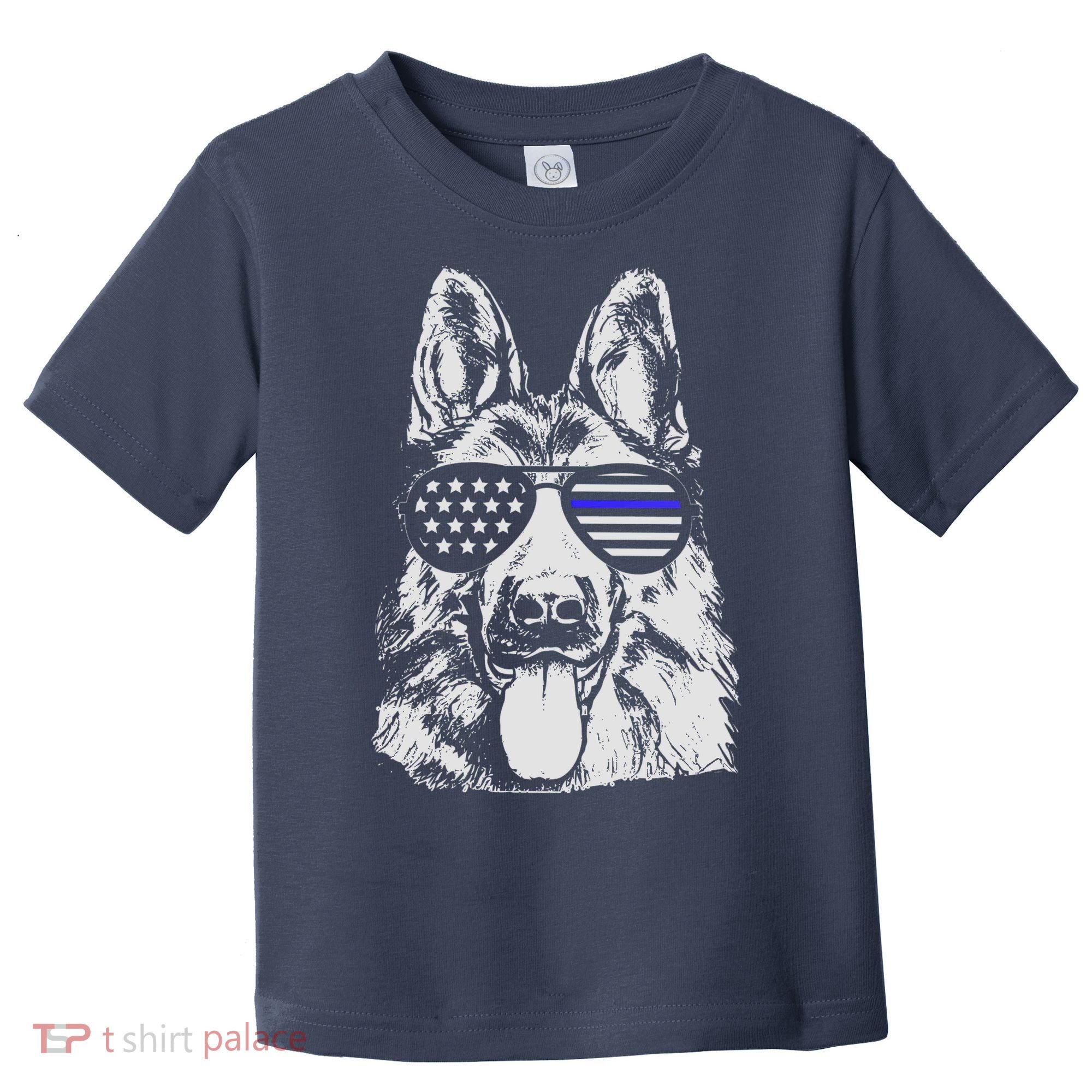 German Shepherd Police Flag Toddler T-Shirt