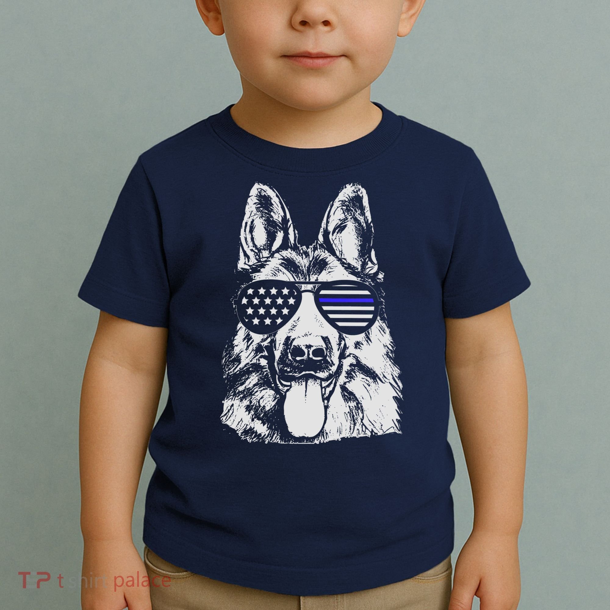 German Shepherd Police Flag Toddler T-Shirt