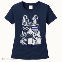 German Shepherd Police Flag Women's T-Shirt thumb 0