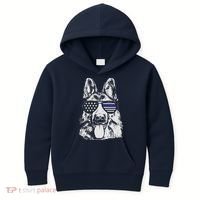 German Shepherd Police Flag Kids Hoodie thumb 0