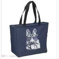 German Shepherd Police Flag Tote Bag thumb 2