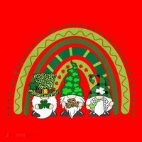 Gnome St Patrick's Day Rainbow Santa Hat thumb 1