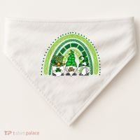 Gnome St Patrick's Day Rainbow USA-Made Doggie Bandana thumb 0
