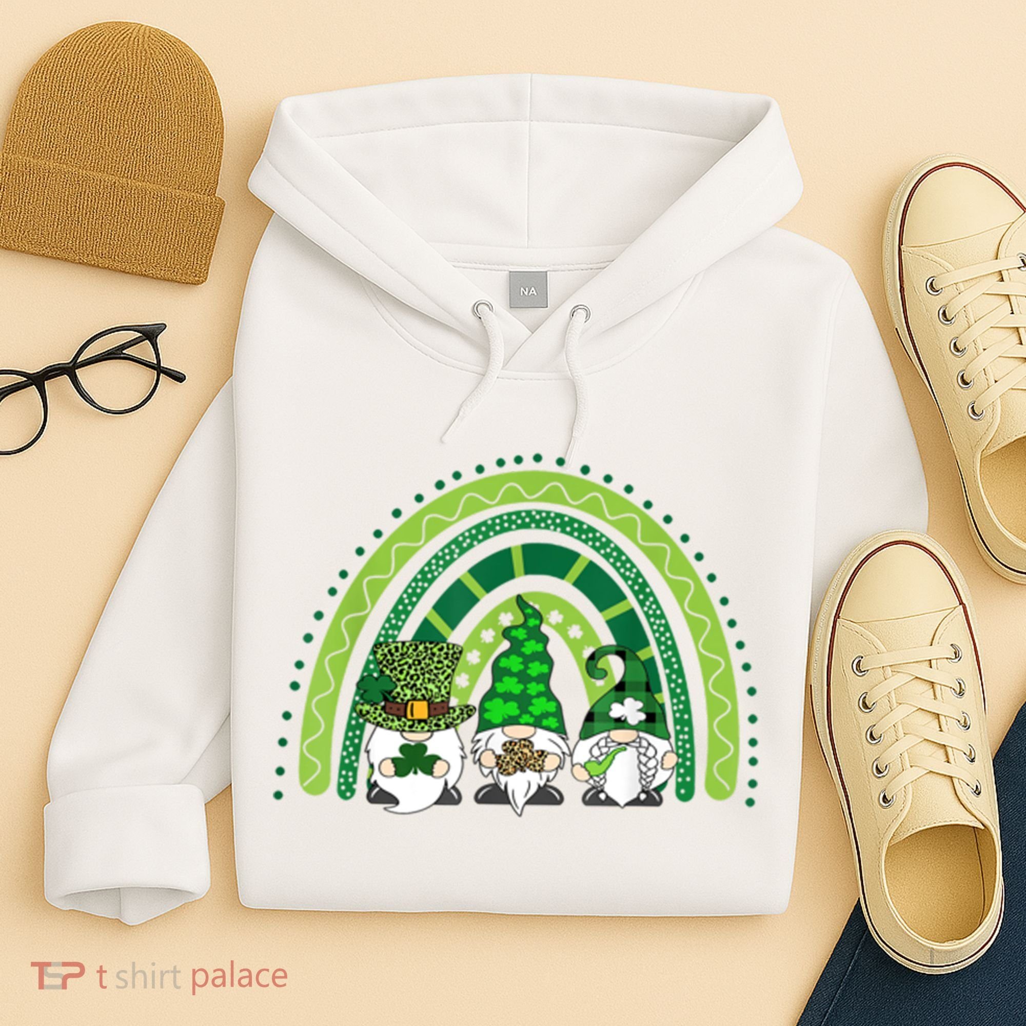 Gnome St Patrick's Day Rainbow Hoodie