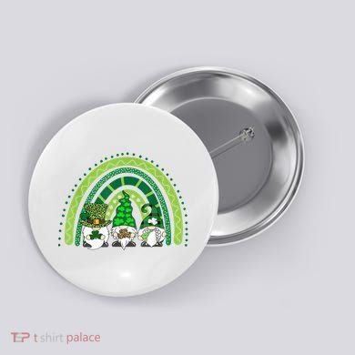 Gnome St Patrick's Day Rainbow Button