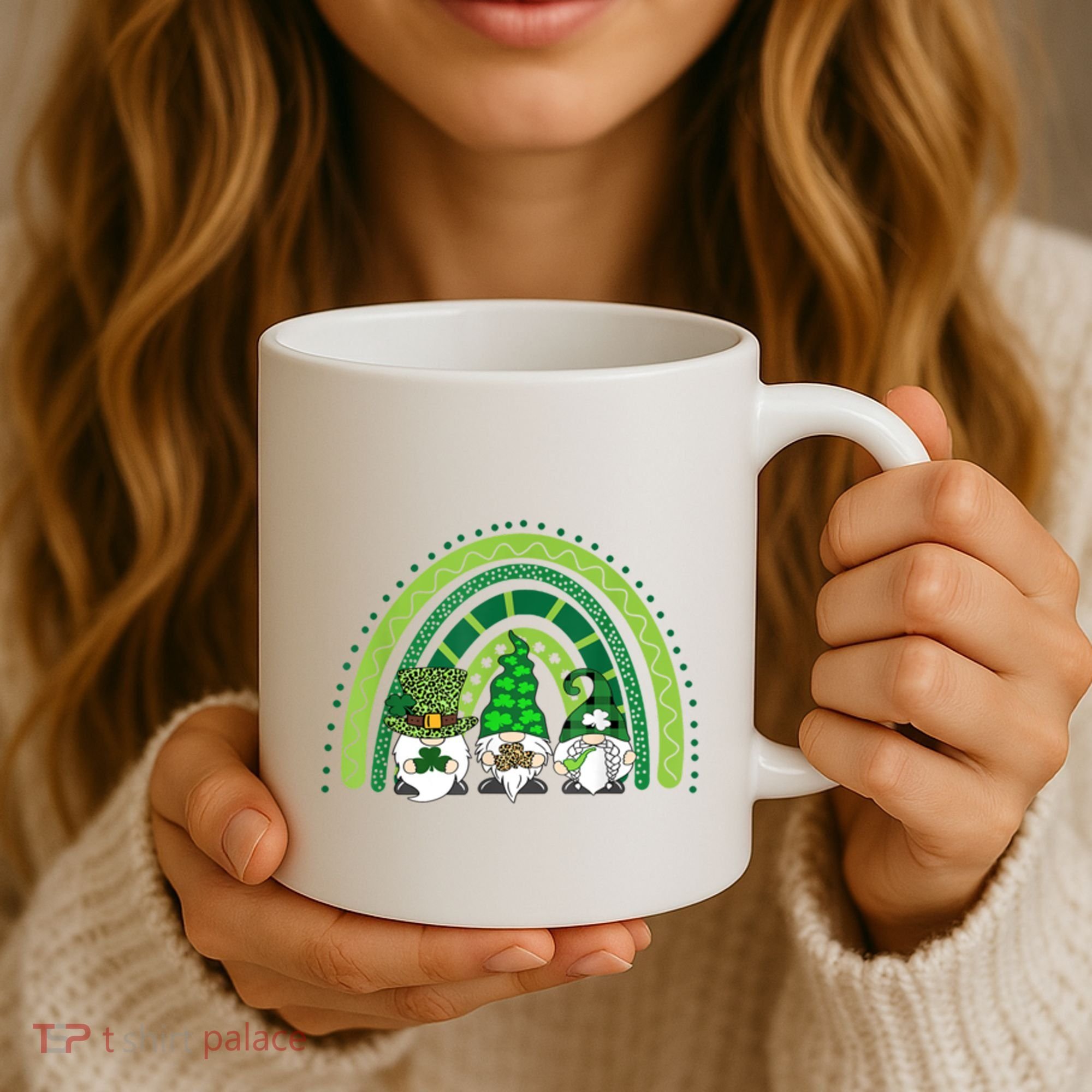 Gnome St Patrick's Day Rainbow Coffee Mug