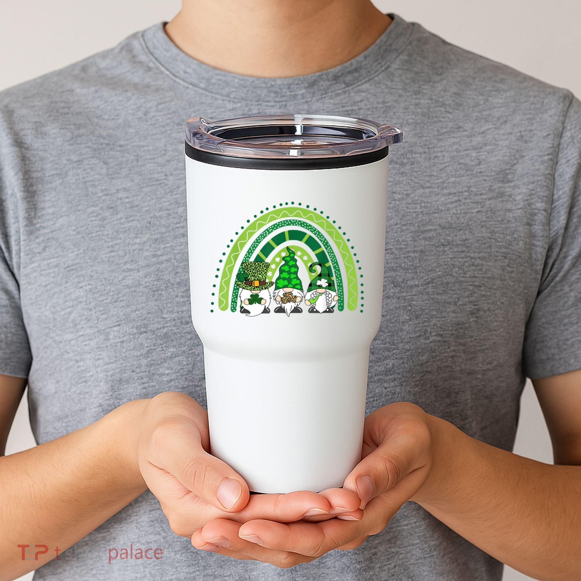 Gnome St Patrick's Day Rainbow Tumbler