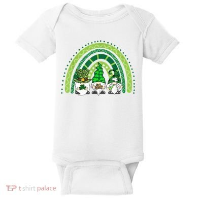 Gnome St Patrick's Day Rainbow Baby Bodysuit