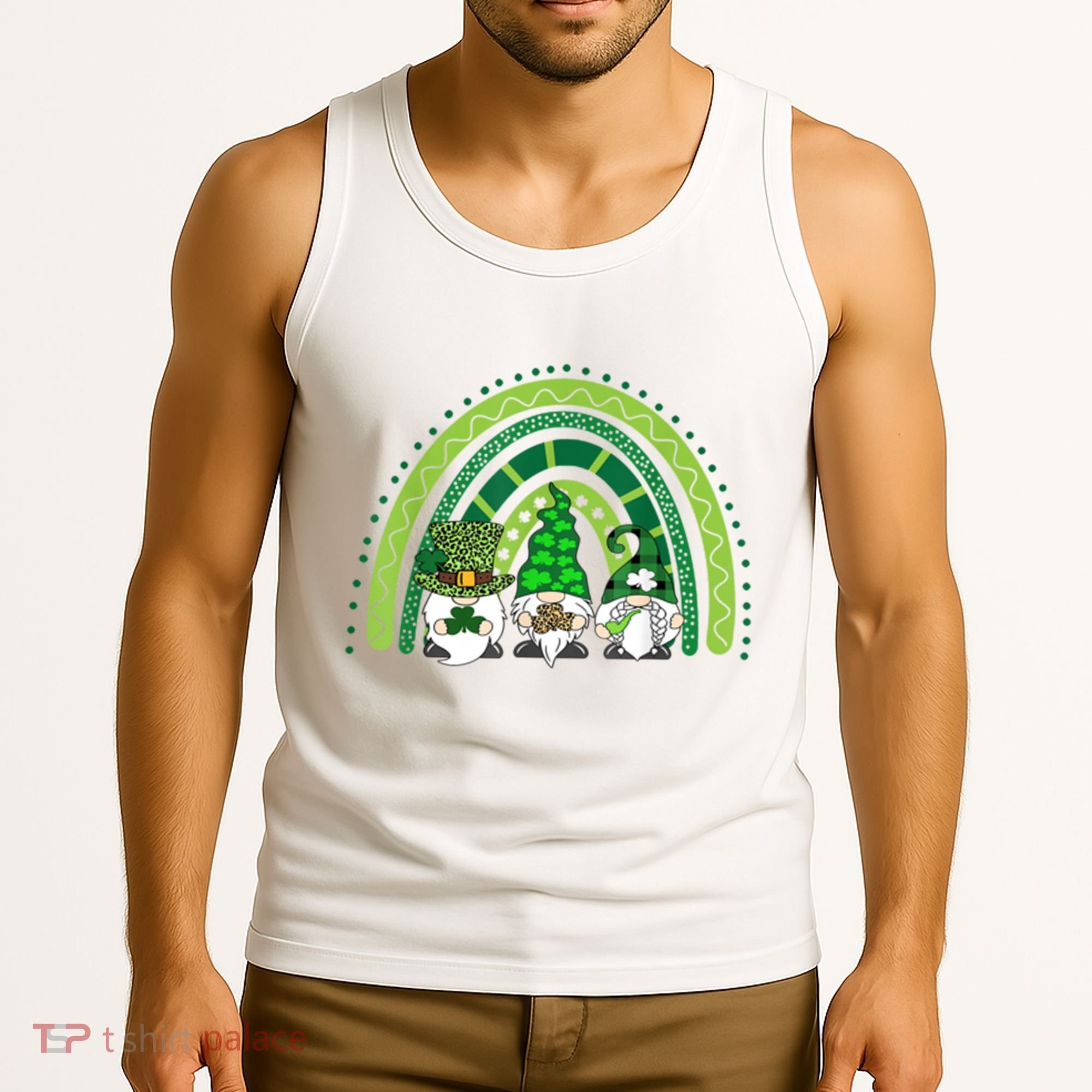 Gnome St Patrick's Day Rainbow Tank Top