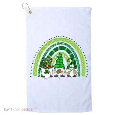 Gnome St Patrick's Day Rainbow Golf Towel