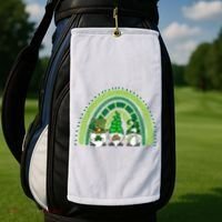 Gnome St Patrick's Day Rainbow Golf Towel thumb 2