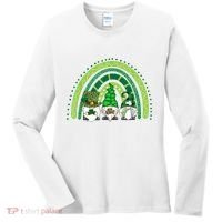 Gnome St Patrick's Day Rainbow Women's Long Sleeve Shirt thumb 0
