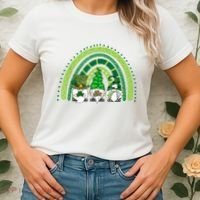 Gnome St Patrick's Day Rainbow Women's T-Shirt thumb 2