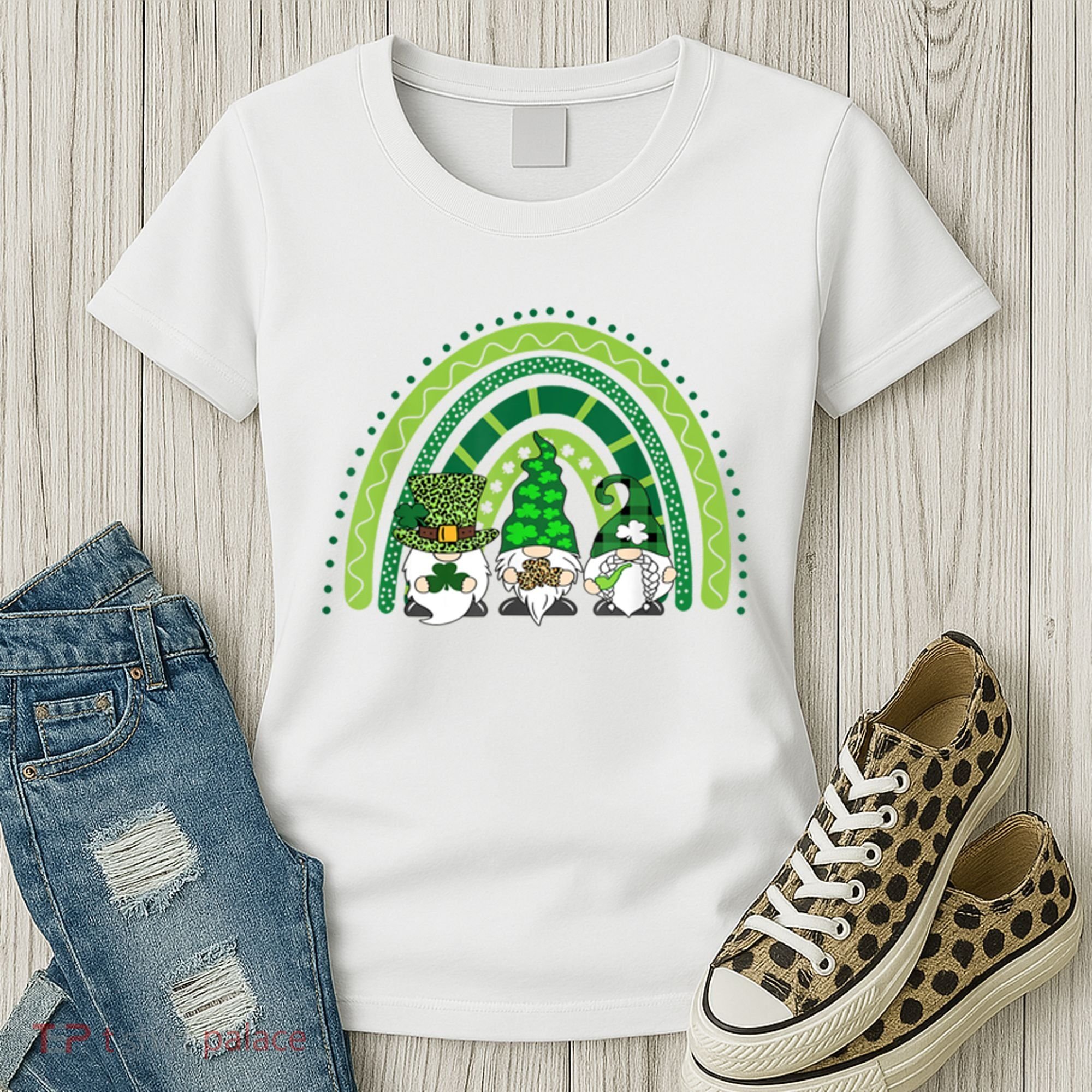 Gnome St Patrick's Day Rainbow Women's T-Shirt