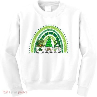 Gnome St Patrick's Day Rainbow Kids Sweatshirt