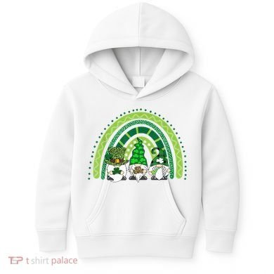Gnome St Patrick's Day Rainbow Kids Hoodie