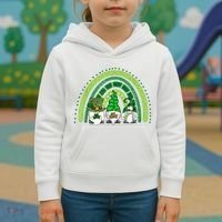 Gnome St Patrick's Day Rainbow Kids Hoodie thumb 3